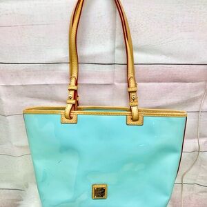 Dooney & Bourke Tiffany Blue and Tan Tote